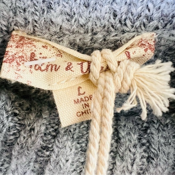 HEM & THREAD COLORBLOCK STRIPE BALLOON SLEEVE SWEATER DRESS SIZE LARGE NWT - Picture 3 of 6